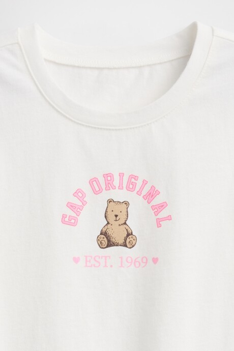 Remera Logo Gap Toddler Niña New Off White