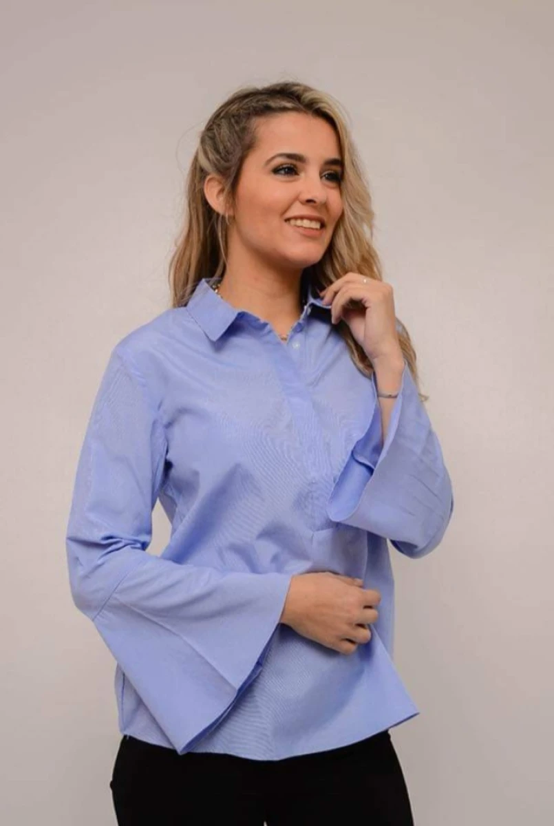 CAMISA WANNA 11090 1/2 TAPA CARTERA M.OX - AZUL 