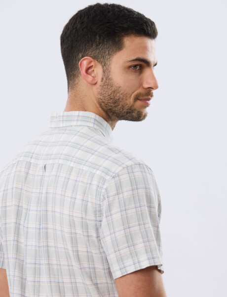 CAMISA CUADROS DE LINO Verde