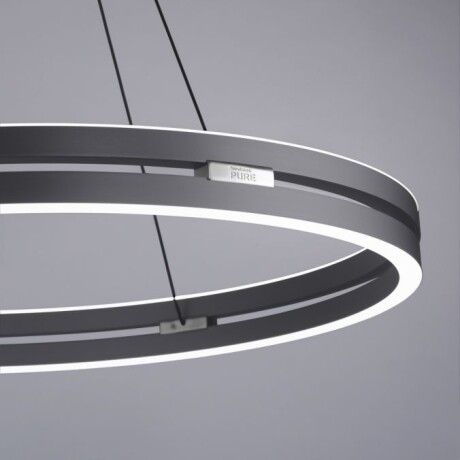 Colgante led anillo motorizado 44w 70cm a control remoto con varias funciones, Gris grafito Colgante led anillo motorizado 44w 70cm a control remoto con varias funciones, Gris grafito