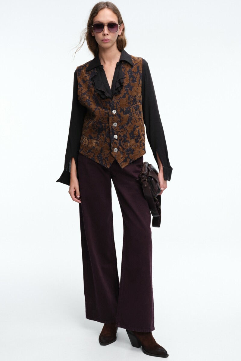 CHALECO JACQUARD Camel