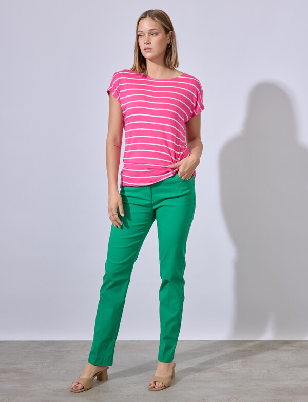 Remera Nudo MULTI/FUCSIA