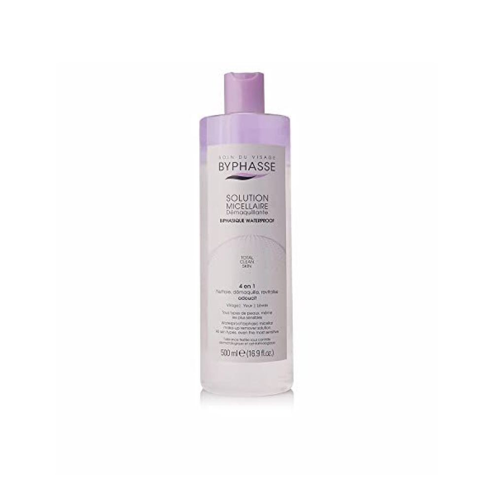 Solución Micelar Desmaquillante Bifásica Waterproof 4-en-1 500 ml Solución Micelar Desmaquillante Bifásica Waterproof 4-en-1 500 ml