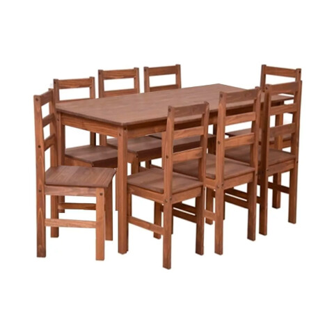 Jgo Comedor Mexicano Mesa 1.80 c/8 sillas Marrón Jgo Comedor Mexicano Mesa 1.80 c/8 sillas Marrón