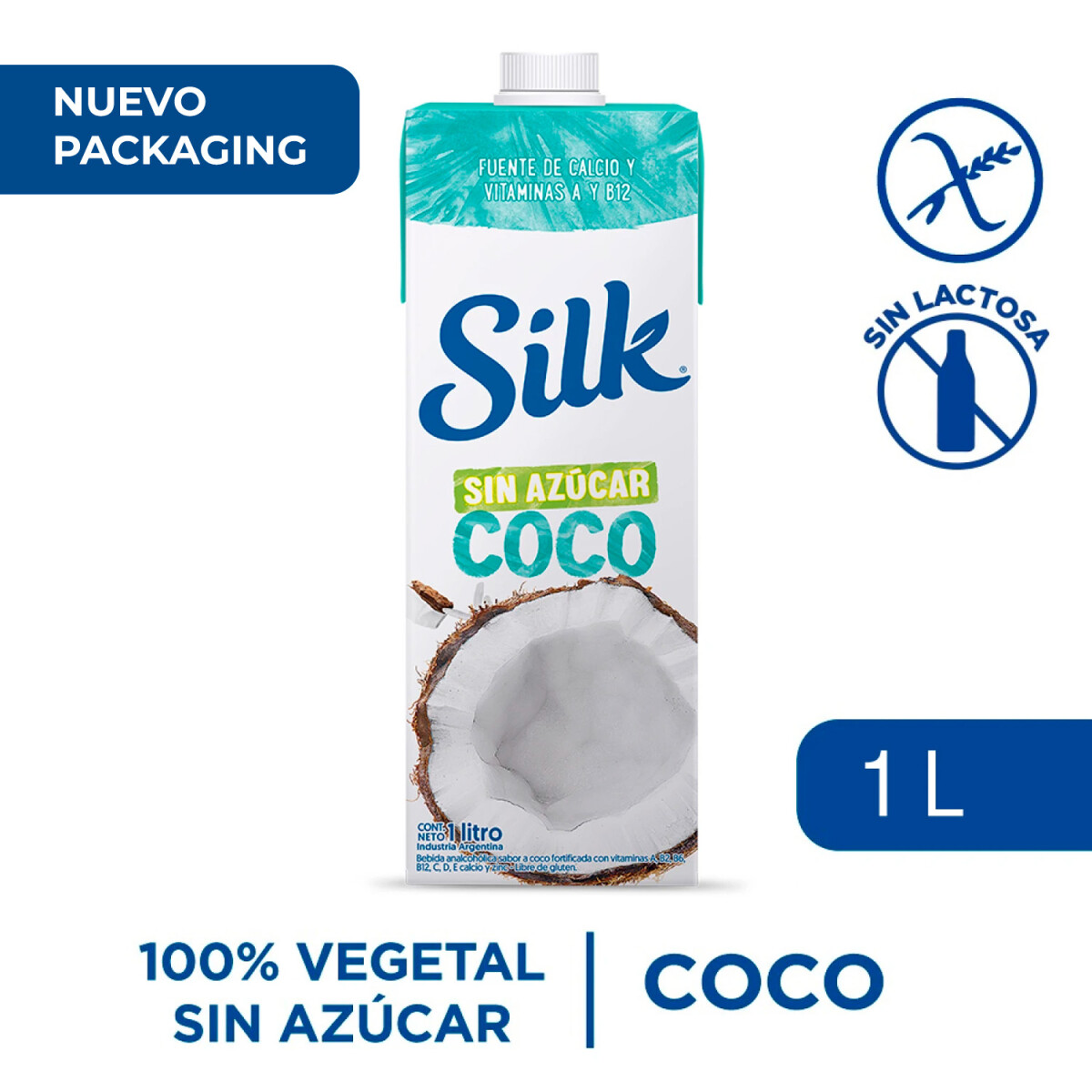 Leche Vegetal Silk Coco sin azúcar 1L 