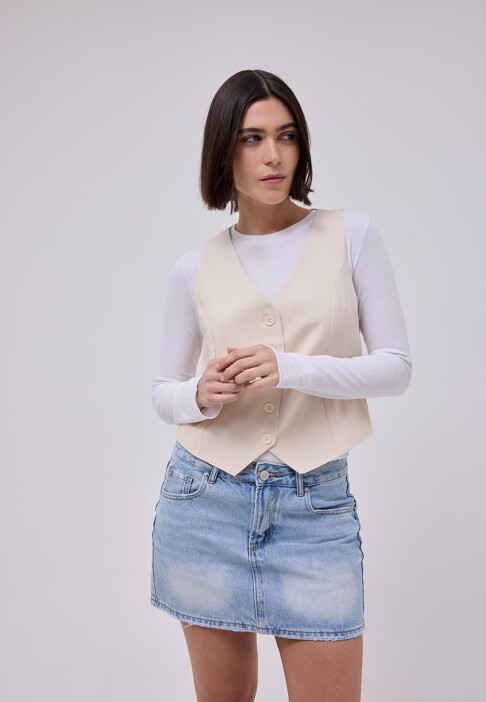 Chaleco Roma beige