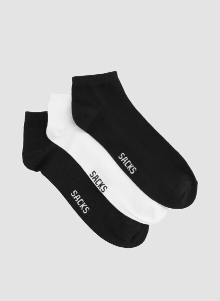 Pack x 3 medias cortas de algodón lisas Variante 39