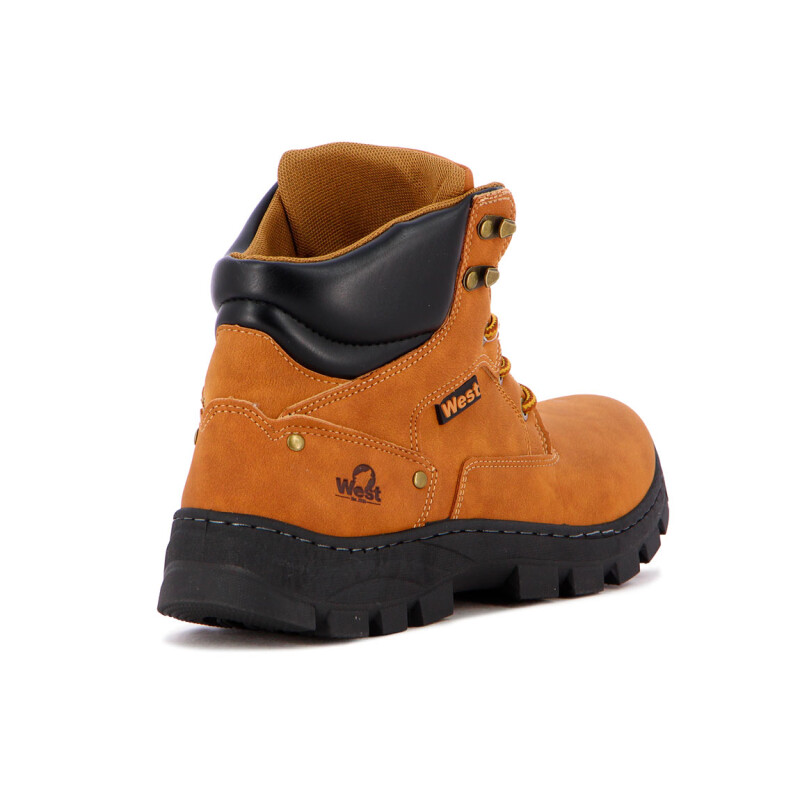 West Bota Casual Acordonada Hombre- Camel Camel