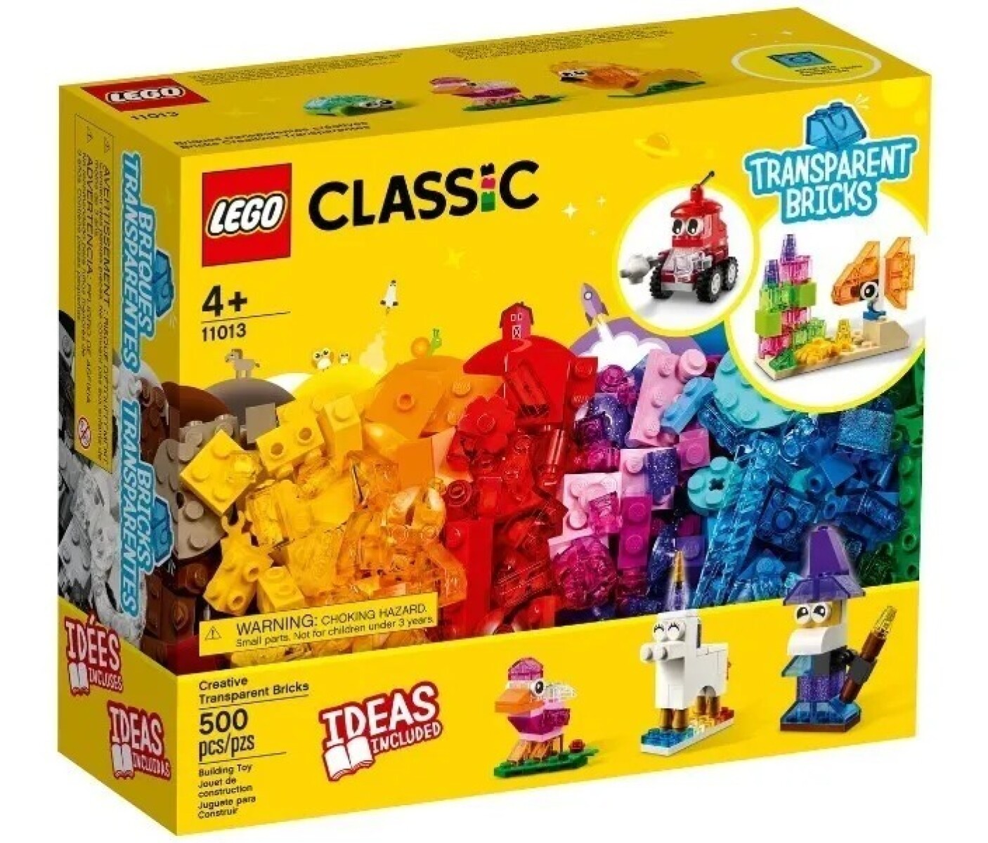 Lego Classic Ladrillos Creativos Transparentes 500 Pzs 