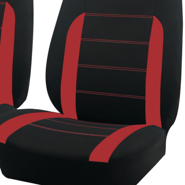 Cubreasiento Universal Pick Up Negro Con Franjas Rojas  4 Piezas Cubreasiento Universal Pick Up Negro Con Franjas Rojas  4 Piezas