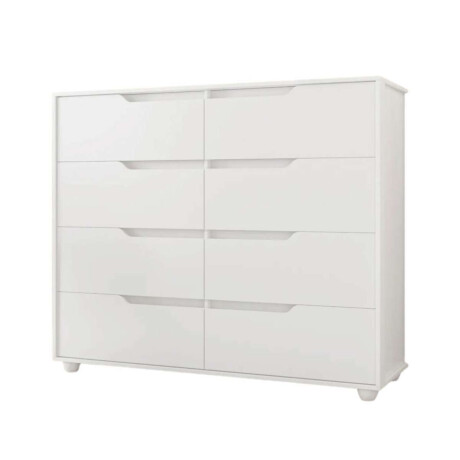 Comoda 8 Cajones Doble Blanco