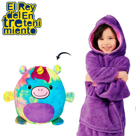 Buzo Polar Magico Canguro Peluche P/ Niños Diseños Violeta