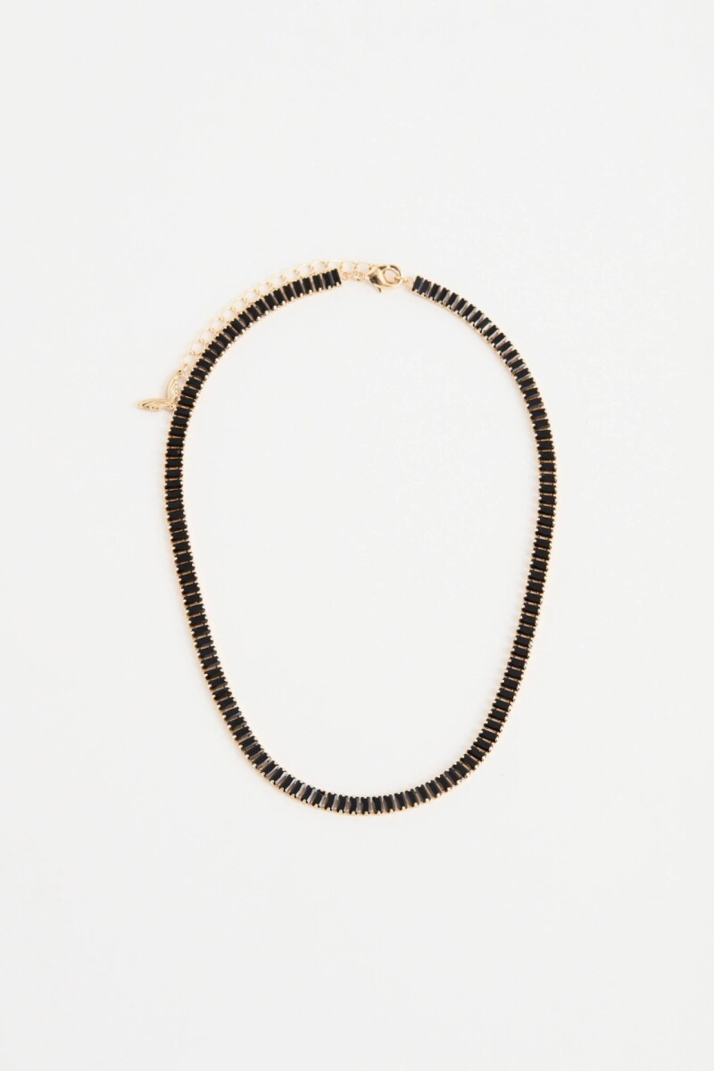 Collar Fancy Strass Negro