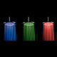 ROSETA ACERO INOXIDABLE MATE CON LUZ LED VEINTE CM 000