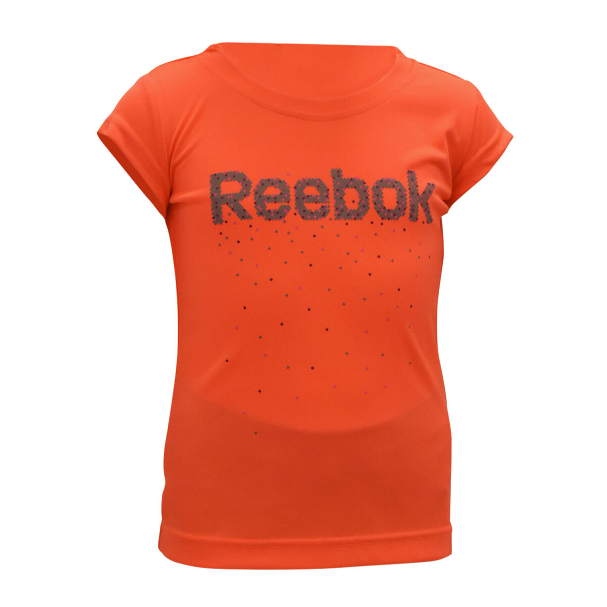 Remera Infantil Reebok G Pe Logo Deportiva con Protección UV - Naranja Flúor 