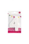 Vela grande glitter n # 4 blanco Vela grande glitter n # 4 blanco