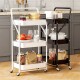 Carrito Organizador Plegable Con Ruedas 3 Niveles Multiuso Blanco Carrito Organizador Plegable Con Ruedas 3 Niveles Multiuso Blanco