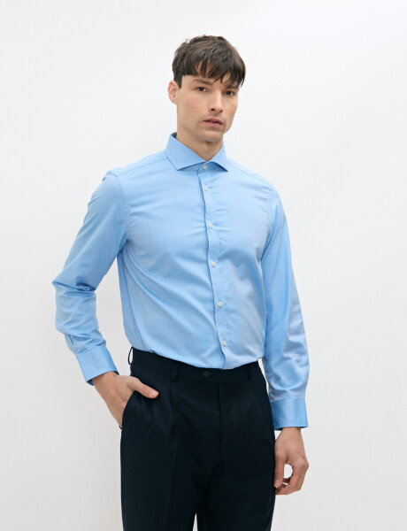 012652 CAMISA HARRINGTON SELECT Celeste Oscuro