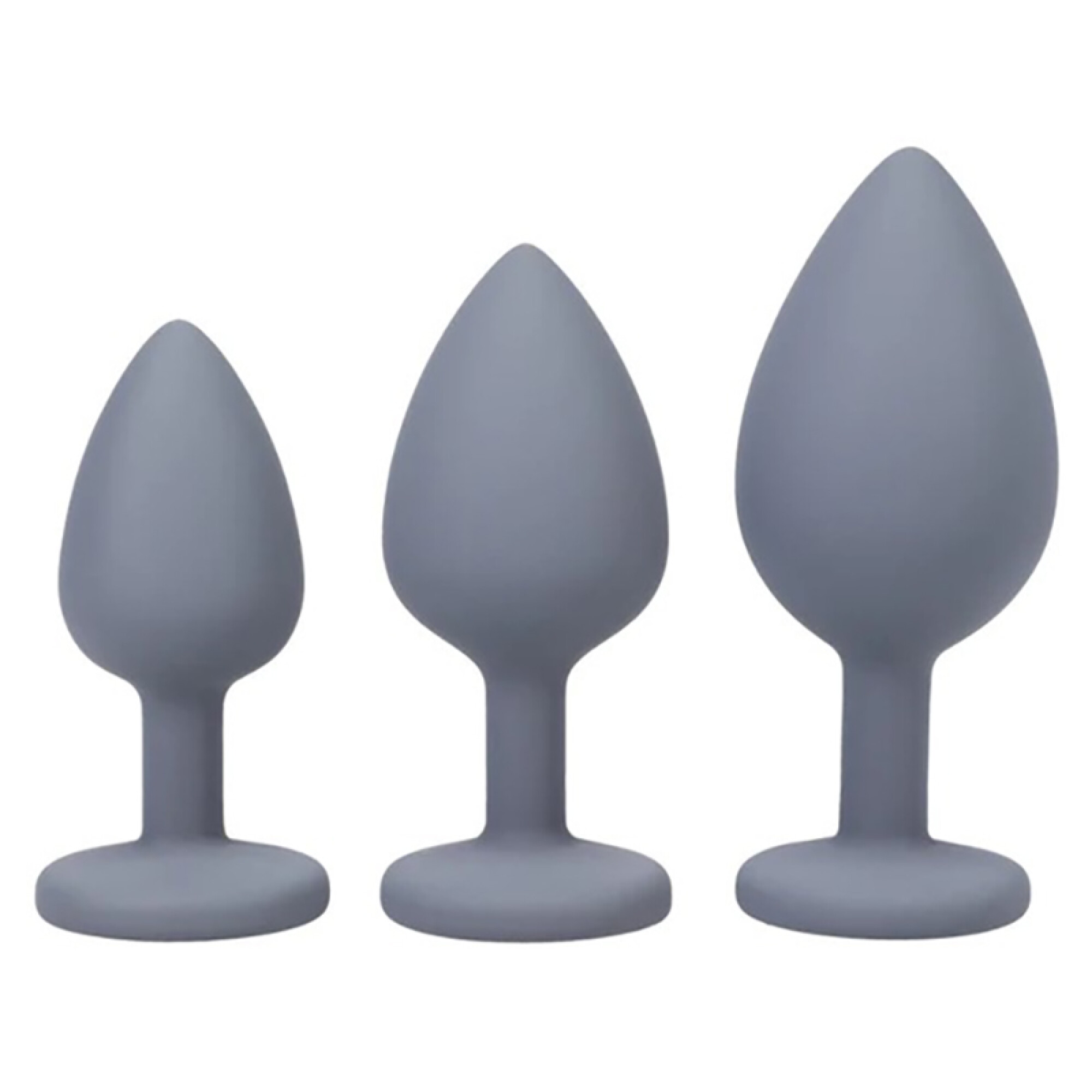 A Play Silicona Trainer Set Plug Anal Gris  Boutique Ertica