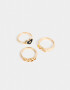 Sets Anillos Con corazón Set De Anillos Con Corazón - Dorado