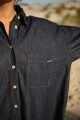 CAMISA MEN JEAN SS25 Azul
