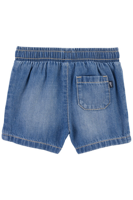 Short jean, con cordón, clásico Sin color