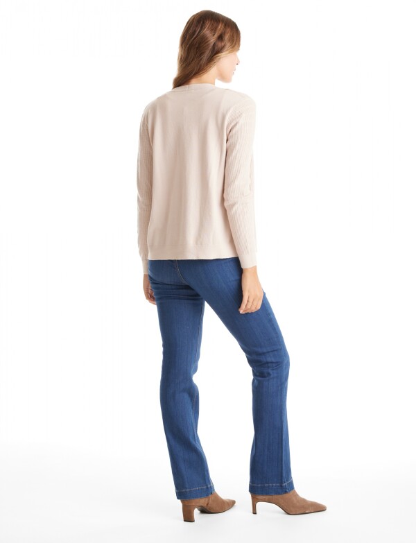 Cardigan Textura BEIGE CLARO