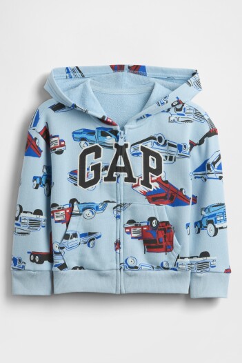 Canguro Con Cierre Logo Gap Sin Felpa Toddler Niño Light Blue Shadow