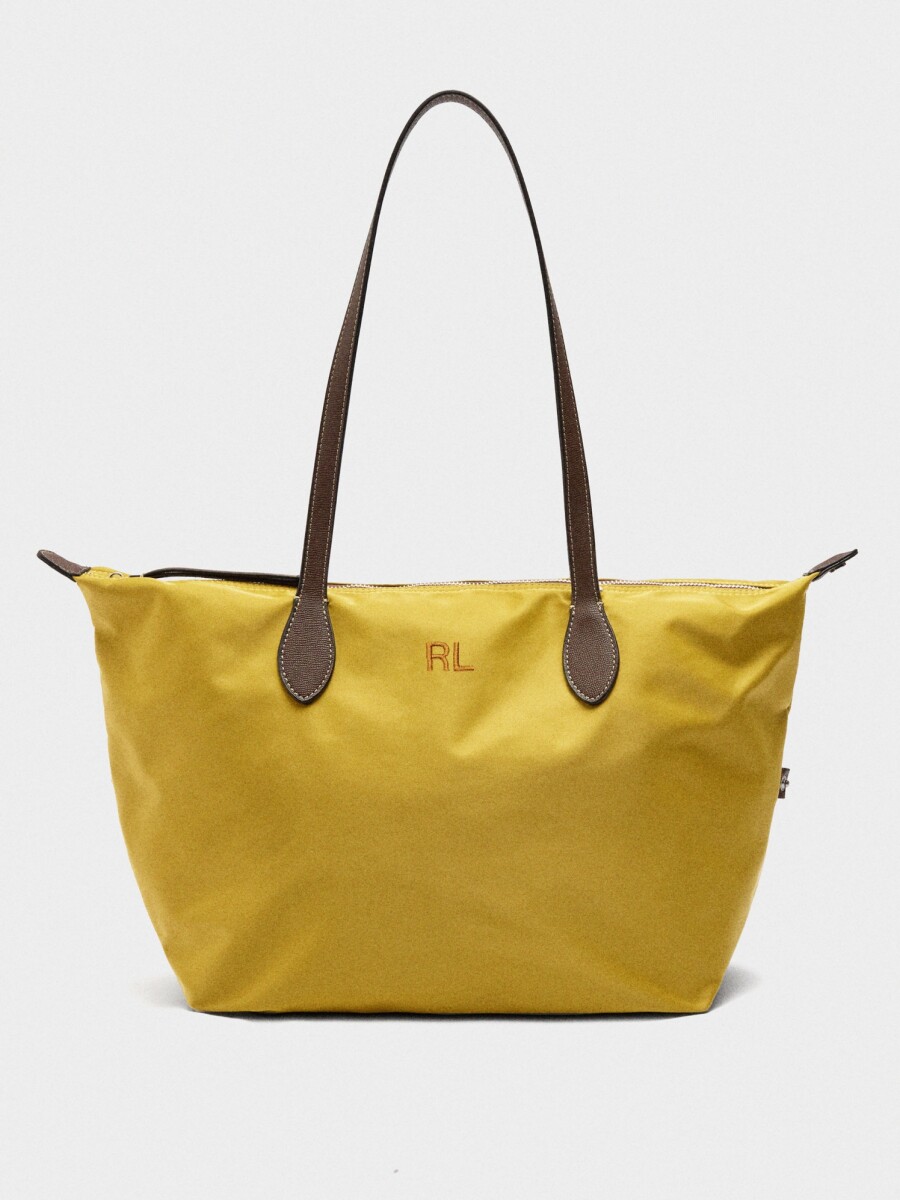 Bolso Shopper De Nylon L mostaza