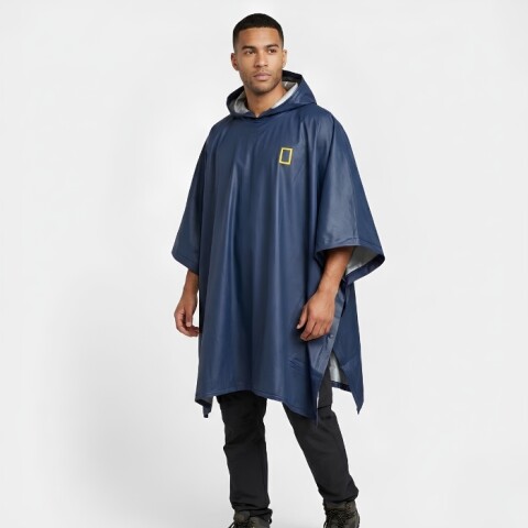 Poncho De Lluvia National Geographic Impermeable azul