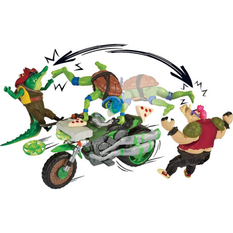 Muñeco De Acción Tortugas Ninja Leonardo con Moto Leonardo