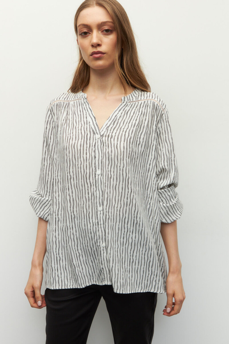 CAMISA TRINIDAD Negro/Blanco