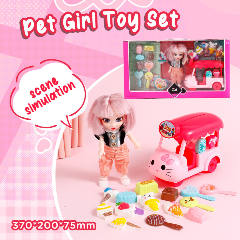 Set De Juego Muñeca + Autito + Accesorios - Postres Set De Juego Muñeca + Autito + Accesorios - Postres