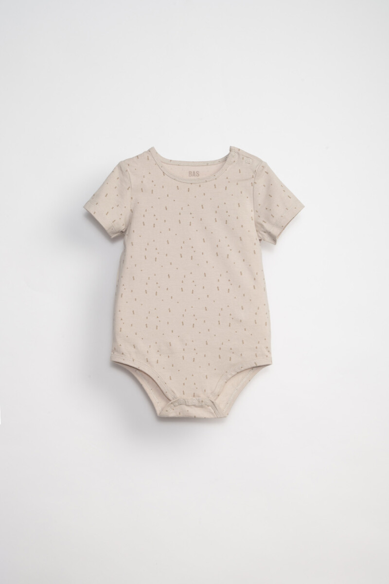 Body estampa Triángulos Beige