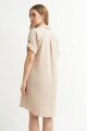 Vestido camisero BEIGE