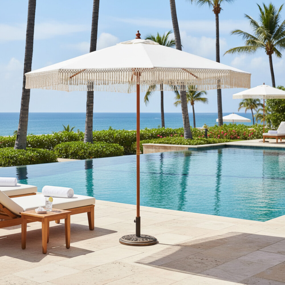 Sombrilla con Flecos Sombrilla con Flecos