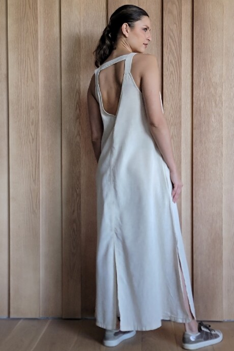 Vestido Laguna Lino Beige Melange