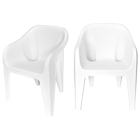 Silla de plastico blanca — El Clon