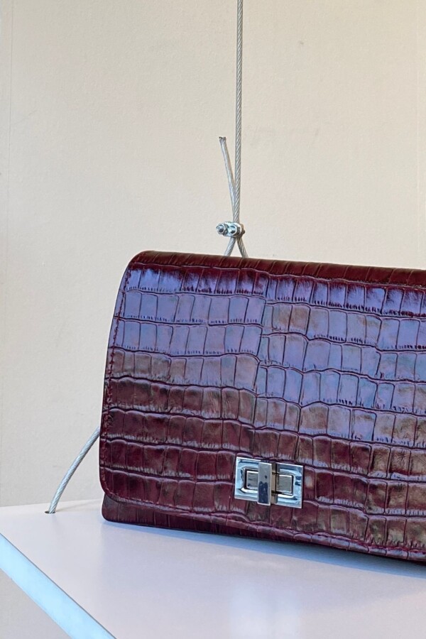 Cartera Gala Crocco Bordeaux