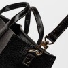 Cartera de mano Capri en cuero liso vegetal Negro
