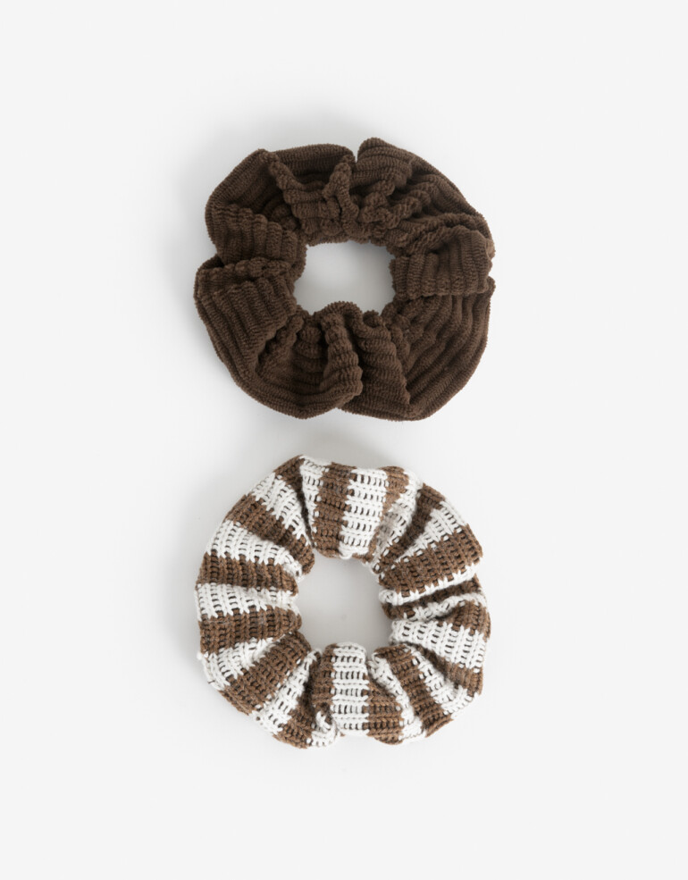 Skunzies Estampados Scrunchie - Combinacion Bicolor