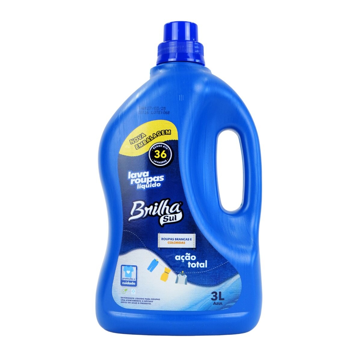 DETERGENTE LIQUIDO P/ROPA BRILHASUL 3L AZUL 