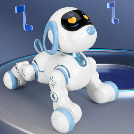 Mascota Robot Inteligente Control Remoto Con Sonido Celeste
