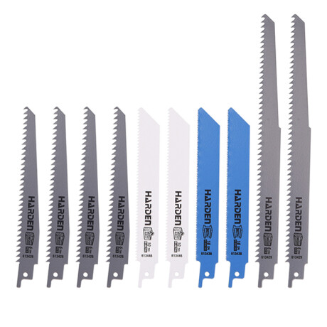 JUEGO HOJAS PARA SIERRA SABLE 10 PIEZAS HARDEN ++ Sin color