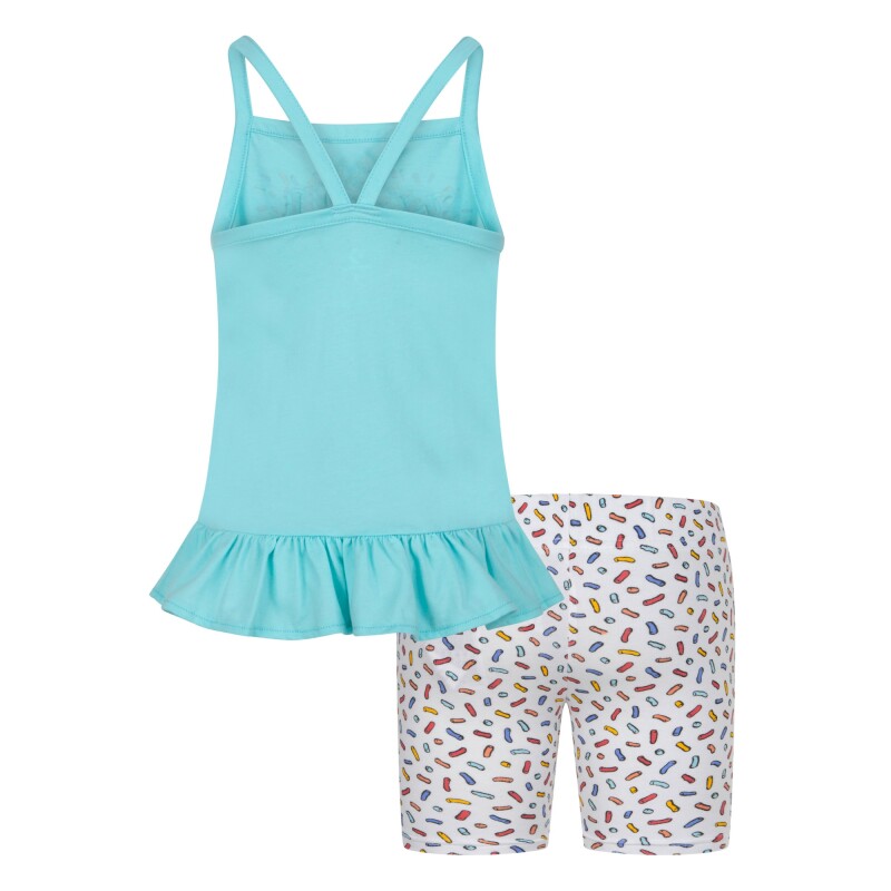 Conjunto Peplum Tank & Printed Bik de Niña Blanco