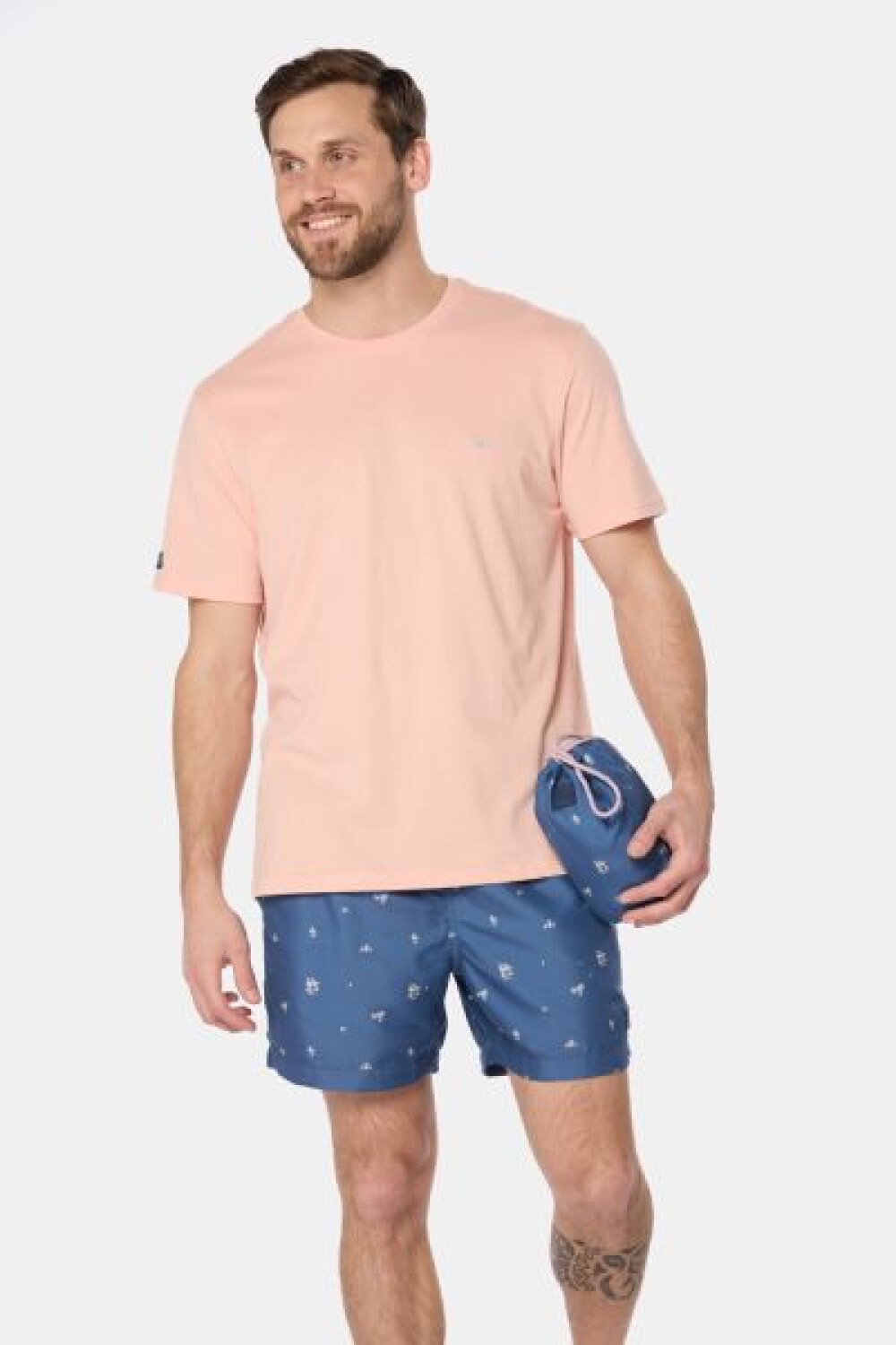 SHORT DE BAÑO ESTAMPADO Azul