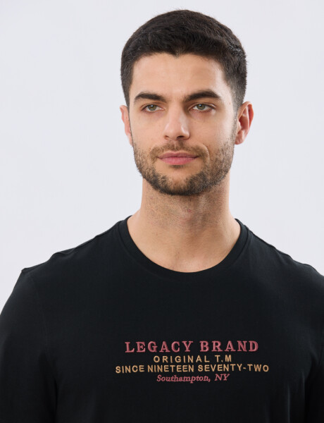 REMERA ESTAMPADA DE ALGODÓN Negro