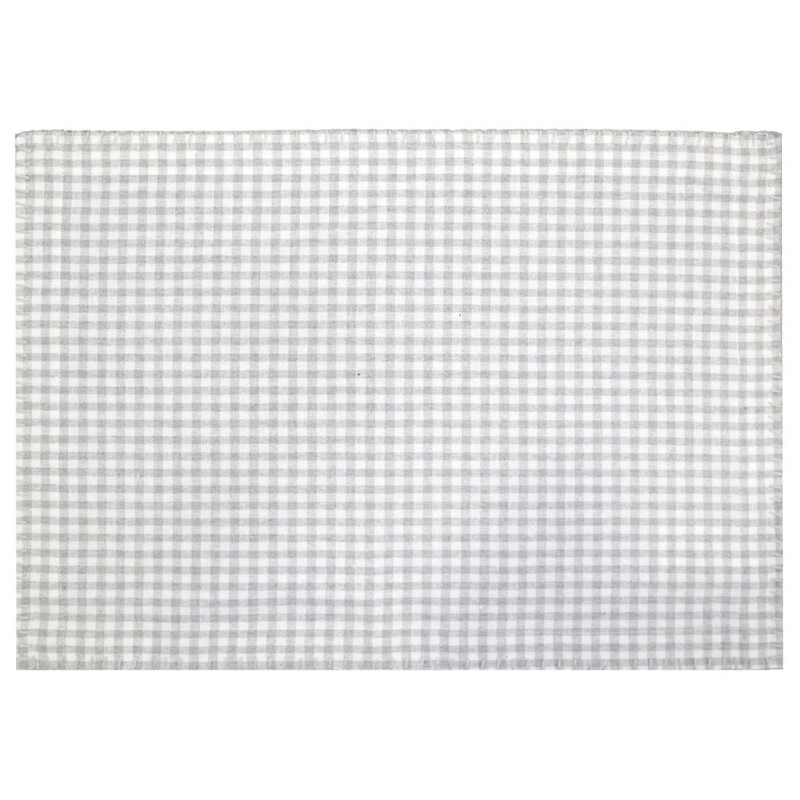 Individual de Algodon 30x45cm Cuadros Gris