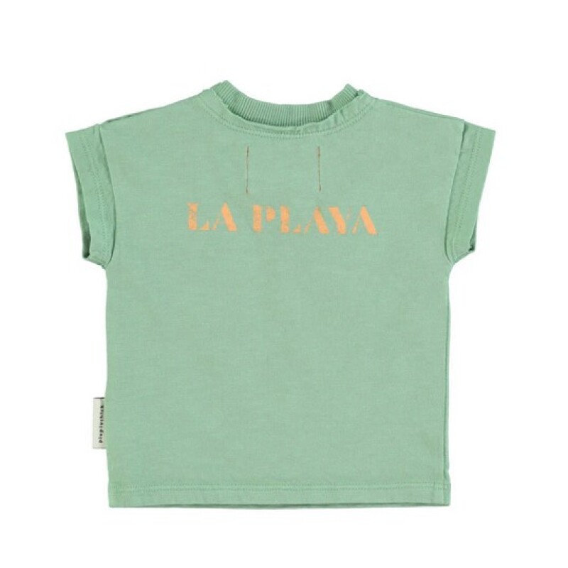 SS24.JRS2422B.k Remera Verde Con Estampado De Círculos Multicolores 3 Años Piupiuchick