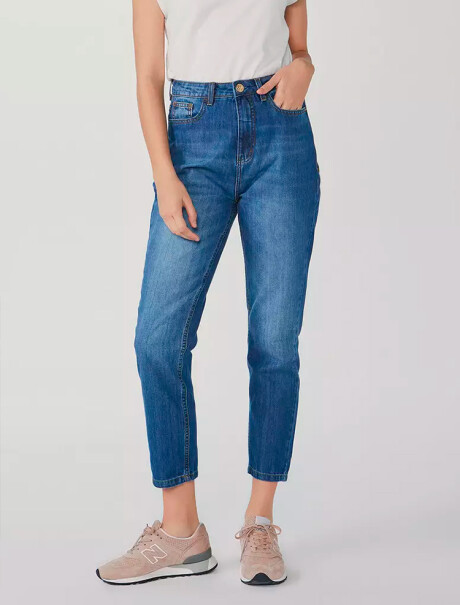 PANTALÓN DE JEAN FEMENINO MOM AZUL